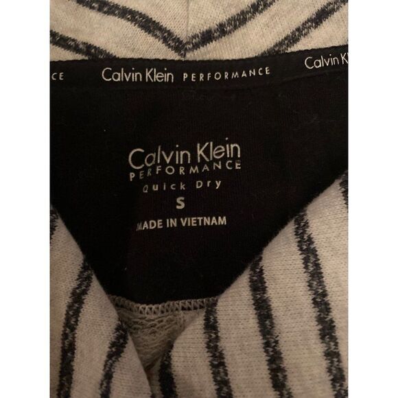 Calvin Klein Performance, women's black striped asymmetrical zipped jacket sz sm - Picture 5 of 9